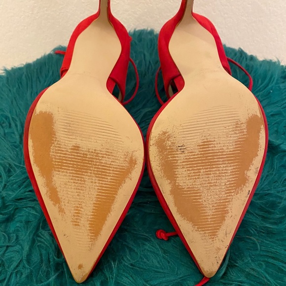 Roebella Red Suede Steve Madden Pumps Pointed Toe - Picture 8 of 8